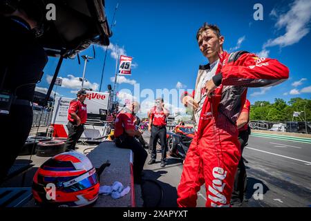 Elkhart Lake, Wi, USA. Juni 2024. CHRISTIAN LUNGAARD (45) aus Hedensted, Dänemark, bereitet sich auf den XPEL Grand Prix auf der Road America in Elkhart Lake, WI vor. (Kreditbild: © Walter G. Arce Sr./ASP via ZUMA Press Wire) NUR REDAKTIONELLE VERWENDUNG! Nicht für kommerzielle ZWECKE! Stockfoto