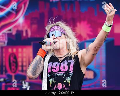 Norje, Schweden, 8. Juni 2024 STEEL PANTHER (US) tritt beim Sweden Rock Festival auf Credit: PEO Mšller/Alamy Live News Stockfoto