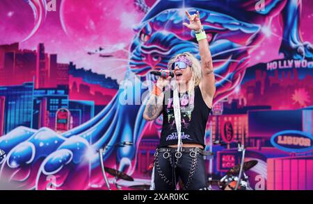 Norje, Schweden, 8. Juni 2024 STEEL PANTHER (US) tritt beim Sweden Rock Festival auf Credit: PEO Mšller/Alamy Live News Stockfoto