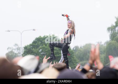 Norje, Schweden, 8. Juni 2024 STEEL PANTHER (US) tritt beim Sweden Rock Festival auf Credit: PEO Mšller/Alamy Live News Stockfoto
