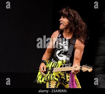 Norje, Schweden, 8. Juni 2024 STEEL PANTHER (US) tritt beim Sweden Rock Festival auf Credit: PEO Mšller/Alamy Live News Stockfoto