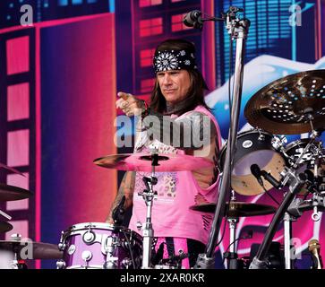 Norje, Schweden, 8. Juni 2024 STEEL PANTHER (US) tritt beim Sweden Rock Festival auf Credit: PEO Mšller/Alamy Live News Stockfoto