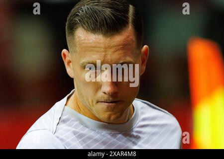 Piotr Zielinski aus Polen wurde während der internationalen Freundschaften zwischen Polen und der Ukraine bei PGE Narodowy gesehen. Endstand; Polen 3:1 Ukraine. Stockfoto