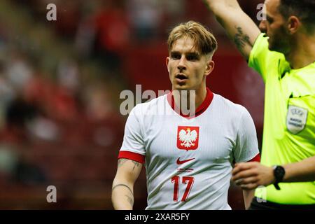 Warschau, Polen. Juni 2024. Michal Skoras aus Polen wurde während der internationalen Freundschaftsspiele zwischen Polen und der Ukraine bei PGE Narodowy gesehen. Endstand; Polen 3:1 Ukraine. (Foto: Maciej Rogowski/SOPA Images/SIPA USA) Credit: SIPA USA/Alamy Live News Stockfoto