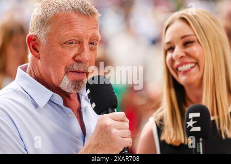 Paris, Frankreich. Juni 2024. Boris Becker beim French Open Grand Slam Tennis Turnier 2024 in Roland Garros, Paris. Frank Molter/Alamy Live News Stockfoto