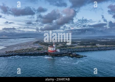 Coquille River Lighthouse in Bandon, Oregon, USA. Stockfoto