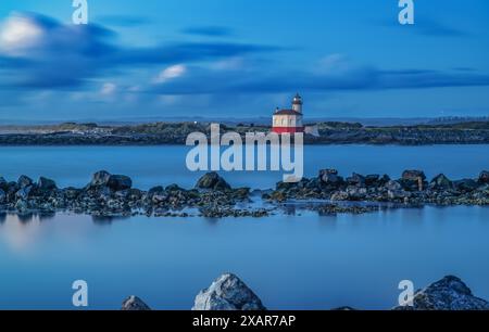 Coquille River Lighthouse in Bandon, Oregon, USA. Stockfoto