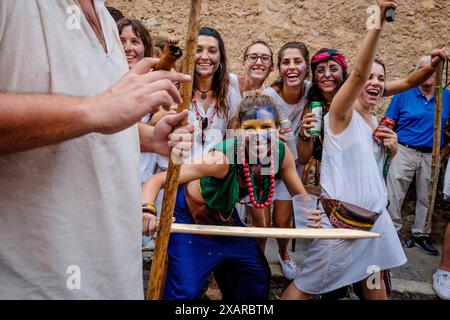 Mauren und Christen, Festival von La Patrona, Pollenca, Mallorca, balearen Inseln, Spanien. Stockfoto