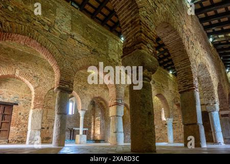 Moschee Almonaster la Real, islamisches Oratorium aus dem 9. Jahrhundert, Almonaster la Real, Huelva, Andalusien, Spanien. Stockfoto