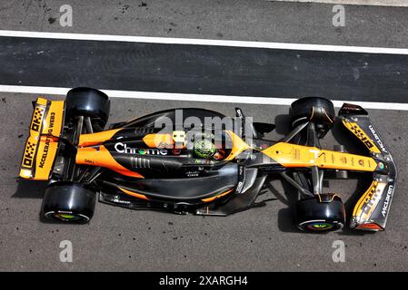 Montreal, Kanada. Juni 2024. Lando Norris (GBR) McLaren MCL38. 08.06.2024. Formel-1-Weltmeisterschaft, Rd 9, Grand Prix Von Kanada, Montreal, Kanada, Qualifizierender Tag. Das Foto sollte lauten: XPB/Alamy Live News. Stockfoto