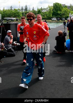 Montreal, Kanada. Juni 2024. 08.06.2024, Circuit Gilles-Villeneuve, Montreal, FORMEL 1 AWS GRAND PRIX DU CANADA 2024, im Bild Charles Leclerc (MCO), Scuderia Ferrari HP/dpa/Alamy Live News Stockfoto