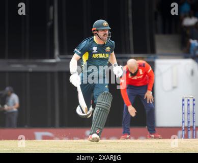 Bridgetown, Barbados. Juni 2024. ICC T20 World Cup 2024 - Australien gegen England Australien Travis Head in Australien tritt Australien bei der ICC T20 World Cup im Kensington Oval in Bridgetown auf Barbados gegen England an. Quelle: Ian Jacobs/Alamy Live News Stockfoto