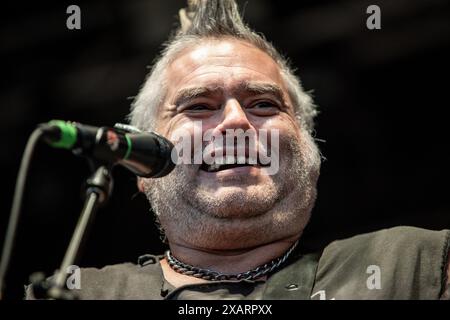 Augsburg, Deutschland. 07/06/2024. FAT Mike performe beim NOFX-Konzert Punk in Drublic: Lasst Tour 2024. 40 Jahre, 40 Städte, 40 Songs x Day – die legendäre Punkband NOFX lieferte im Rahmen ihrer Abschiedstour einen unvergesslichen Auftritt in Augsburg. Quelle: Valerio Agolino / Alamy Live News Stockfoto