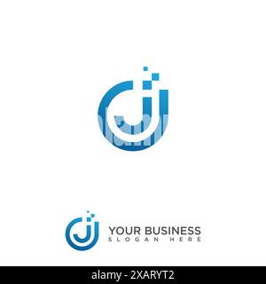 Anfangsbuchstabe J-Monogramm-Logo-Symbol für Unternehmen. Vektorabbildung Stock Vektor