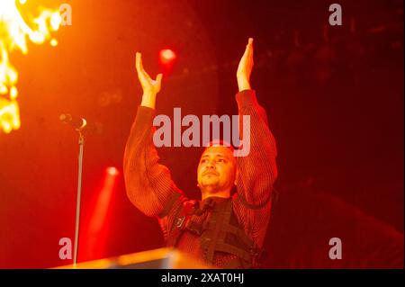 Göteborg, Schweden. Juni 2024. Newkid tritt am 8. Juni 2024 bei einem Konzert im Liseberg Stora Scen in Göteborg auf. Quelle: PS Photo / Alamy Live News Stockfoto