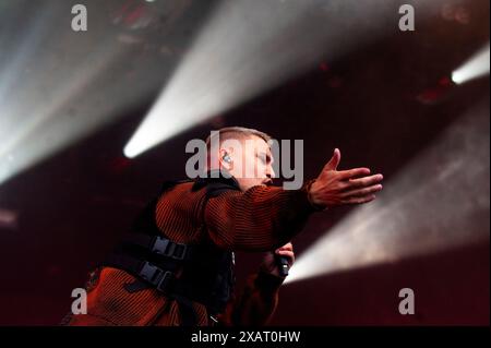 Göteborg, Schweden. Juni 2024. Newkid tritt am 8. Juni 2024 bei einem Konzert im Liseberg Stora Scen in Göteborg auf. Quelle: PS Photo / Alamy Live News Stockfoto