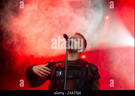 Göteborg, Schweden. Juni 2024. Newkid tritt am 8. Juni 2024 bei einem Konzert im Liseberg Stora Scen in Göteborg auf. Quelle: PS Photo / Alamy Live News Stockfoto