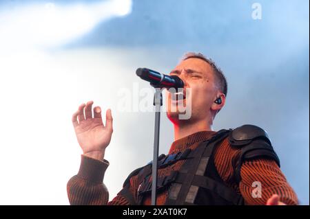 Göteborg, Schweden. Juni 2024. Newkid tritt am 8. Juni 2024 bei einem Konzert im Liseberg Stora Scen in Göteborg auf. Quelle: PS Photo / Alamy Live News Stockfoto