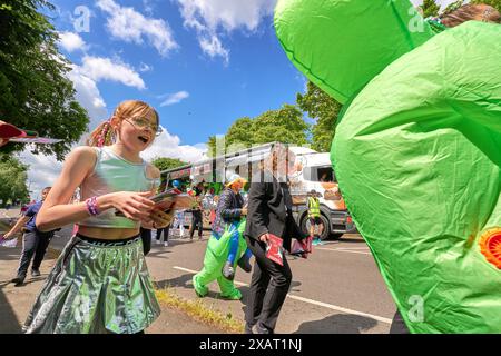 Karnevalsparade in Long Eaton, Derbyshire, Großbritannien 2024 Stockfoto