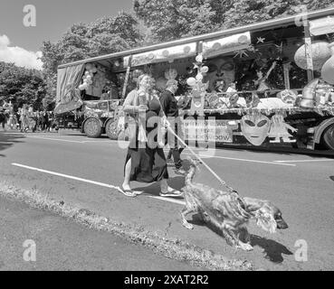 Karnevalsparade in Long Eaton, Derbyshire, Großbritannien 2024 Stockfoto