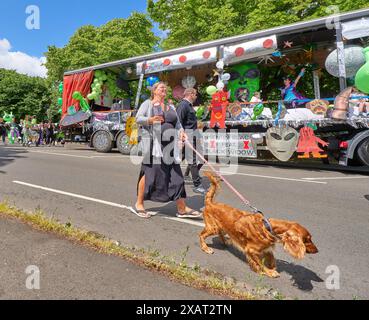 Karnevalsparade in Long Eaton, Derbyshire, Großbritannien 2024 Stockfoto