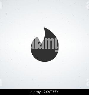 Feuerzeichen. Symbol „Feuerflamme“. Abbildung des Rohteils Vektors isoliert Stock Vektor