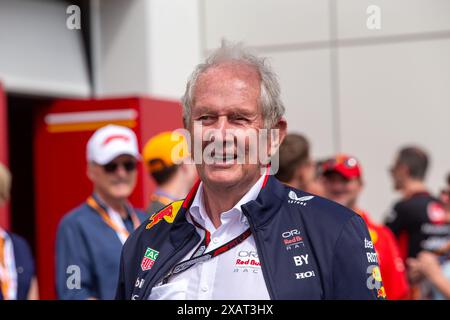 Helmut Marko (AUT) Oracle Red Bull Racing Berater während des Formel 1 AWS Grand Prix du Canada 2024, Montreal, Quebec, Kanada, vom 6. Bis 9. Juni - Runde 9 von 24 der F1-Weltmeisterschaft 2024 Stockfoto