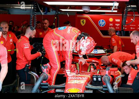 Montreal, Kanada. Juni 2024. 08.06.2024, Circuit Gilles-Villeneuve, Montreal, FORMEL 1 AWS GRAND PRIX DU CANADA 2024, im Bild Charles Leclerc (MCO), Scuderia Ferrari HP/dpa/Alamy Live News Stockfoto