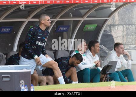 Juni 2024. Lissabon, Portugal. Portugals und Porto-Verteidiger Pepe (3) in Aktion während des internationalen Freundschaftsspiels Portugal gegen Kroatien Credit: Alexandre de Sousa/Alamy Live News Stockfoto