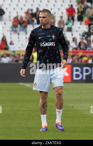 Juni 2024. Lissabon, Portugal. Portugals und Porto-Verteidiger Pepe (3) in Aktion während des internationalen Freundschaftsspiels Portugal gegen Kroatien Credit: Alexandre de Sousa/Alamy Live News Stockfoto