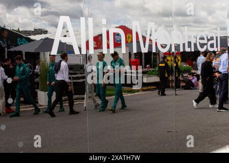 Montreal, Quebec, Kanada. Juni 2024. Fahrerlager Life. Während des Formel 1 AWS Grand Prix du Canada 2024, Montreal, Quebec, Kanada, vom 6. Bis 9. Juni - Runde 9 von 24 von 2024 F1-Weltmeisterschaft (Foto: © Alessio de Marco/ZUMA Press Wire) NUR ZUR REDAKTIONELLEN VERWENDUNG! Nicht für kommerzielle ZWECKE! Stockfoto