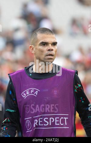 Juni 2024. Lissabon, Portugal. Portugals und Porto-Verteidiger Pepe (3) in Aktion während des internationalen Freundschaftsspiels Portugal gegen Kroatien Credit: Alexandre de Sousa/Alamy Live News Stockfoto