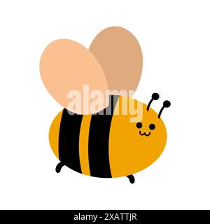 Honigbienen-Tier-Vektor-Illustration im Zeichentrickstil Stock Vektor