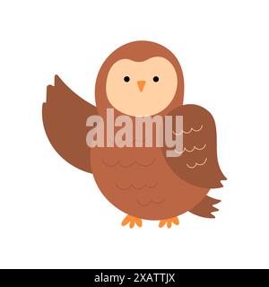 Eulen-Tier-Vektor-Illustration im Cartoon-Stil Stock Vektor