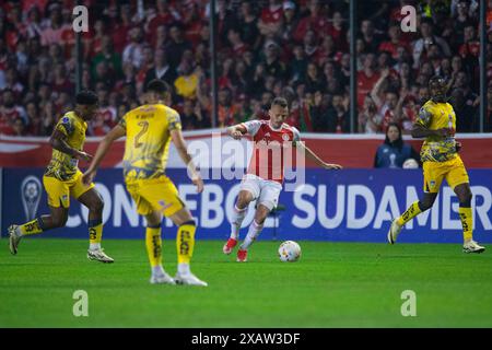 Caxias do Sul, Brasilien. Juni 2024. Rene von Internacional, während des Spiels zwischen Internacional und Delfin (ECU) für die 5. Runde der Gruppe C der Copa Sudamericana 2024 im Alfredo Jaconi Stadium in Caxias do Sul, Brasilien am 8. Juni. Foto: Max Peixoto/DiaEsportivo/Alamy Live News Credit: DiaEsportivo/Alamy Live News Stockfoto