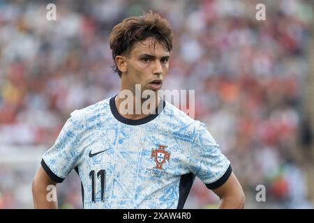 Juni 2024. Lissabon, Portugal. Joao Felix (11), Portugal und Barcelona, in Aktion während des internationalen Freundschaftsspiels, Portugal gegen Kroatien Credit: Alexandre de Sousa/Alamy Live News Stockfoto