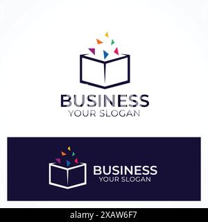 Kreatives, farbenfrohes Pixelfeld-Logo-Symbol Stock Vektor