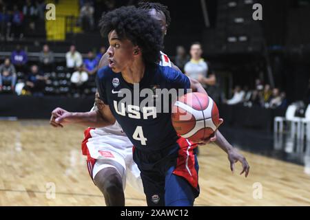 Christopher Brown (USA). FIBA Basketball Americup U18 - Buenos Aires 2024 Stockfoto