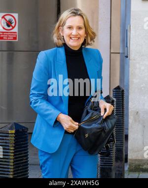 London, Großbritannien. Juni 2024. Amber Rudd, ehemaliger Innenminister, am Sonntag bei der BBC mit Laura Kuenssberg. Quelle: Mark Thomas/Alamy Live News Stockfoto