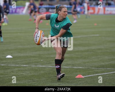 London, Großbritannien. Juni 2024. London, England, 09. Juni 2024: Lotte Clapp (23 Saracens) vor dem Spiel der Allianz Premiership Womens Rugby (PWR) zwischen Saracens und Bristol Bears im StoneX Stadium in London, England. (Jay Patel/SPP) Credit: SPP Sport Press Photo. /Alamy Live News Stockfoto