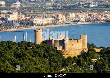 Das Schloss Bellver (XIV Jahrhundert), Palma, Mallorca, Balearen, Spanien Stockfoto