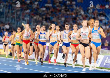 ROM, ITALIEN - 8. JUNI: Sofie Dokter aus den Niederlanden trat 800 am 2. Tag der Leichtathletik-Europameisterschaft Rom 2024 im Stadio Olimpico am 8. Juni 2024 in Rom an. (Foto: Joris Verwijst/BSR Agency) Stockfoto