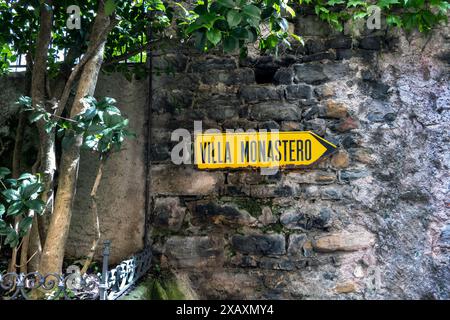 Villa Monastero Gärten in Varenna Lake Como Italien Stockfoto