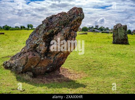 Sarsensteine aus Stanton Drew neolithikum sind die zweitgrößte Antiquität Großbritanniens in Somerset Großbritannien Stockfoto