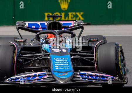 Montreal, Kanada. Juni 2024. Esteban Ocon (Frankreich) fuhr das (31) BWT Alpine F1 Team A524 Renault während des GP du Canada, Formel 1, auf dem Circuit Gilles Villeneuve. Quelle: Alessio Morgese// Emage / Alamy Live News Stockfoto