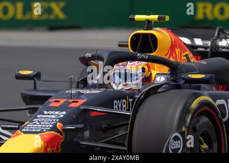 Montreal, Kanada. Juni 2024. Sergio Perez aus Mexiko fuhr den (11) Oracle Red Bull Racing RB20 Honda RBPT während des GP du Canada, Formel 1, auf dem Circuit Gilles Villeneuve. Quelle: Alessio Morgese// Emage / Alamy Live News Stockfoto