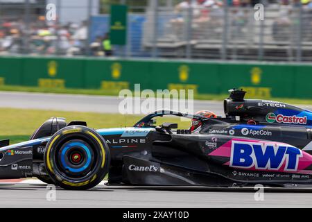 Montreal, Kanada. Juni 2024. Esteban Ocon (Frankreich) fuhr das (31) BWT Alpine F1 Team A524 Renault während des GP du Canada, Formel 1, auf dem Circuit Gilles Villeneuve. Quelle: Alessio Morgese// Emage / Alamy Live News Stockfoto