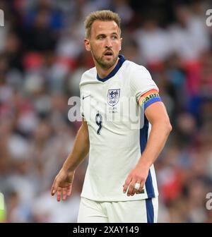 Juni 2024 - England gegen Island - International Friendly - Wembley. Harry Kane in Aktion. Bild : Mark Pain / Alamy Live News Stockfoto