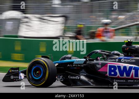 Montreal, Kanada. Juni 2024. Pierre Gasly aus Frankreich fuhr das (10) BWT Alpine F1 Team A524 Renault während des GP du Canada, Formel 1, auf dem Circuit Gilles Villeneuve. Quelle: Alessio Morgese// Emage / Alamy Live News Stockfoto