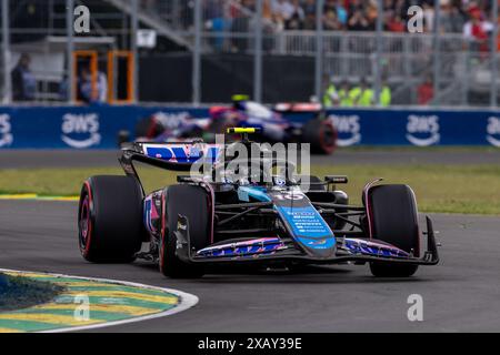 Montreal, Kanada. Juni 2024. Pierre Gasly aus Frankreich fuhr das (10) BWT Alpine F1 Team A524 Renault während des GP du Canada, Formel 1, auf dem Circuit Gilles Villeneuve. Quelle: Alessio Morgese// Emage / Alamy Live News Stockfoto